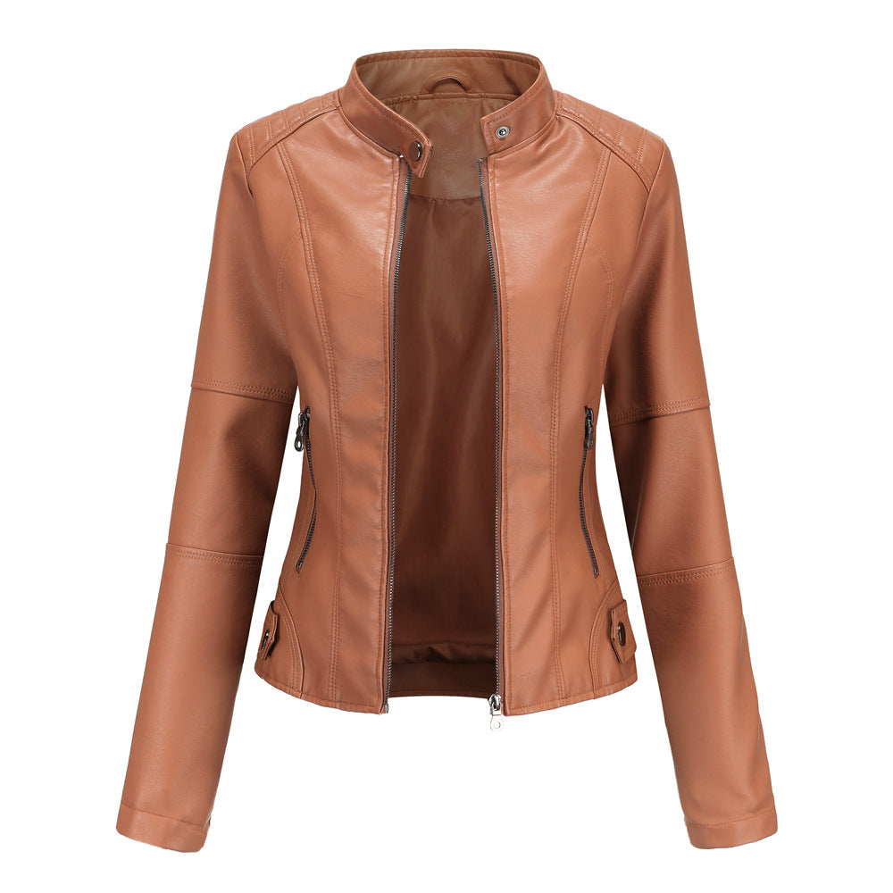 Martha - Chaqueta de cuero elegante y ajustada para mujeres