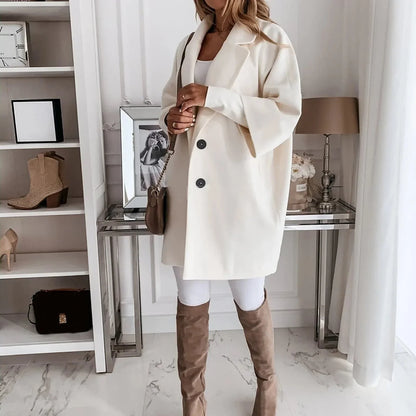 Lindsie - Chaqueta amplia con botones para mujer