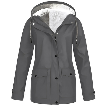 Sherlyn - Chaqueta con capucha y forro polar para exteriores para mujeres
