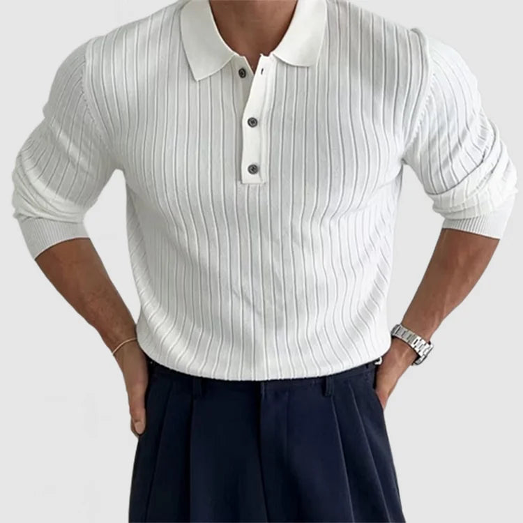Blaine – Camisa Polo de Manga Larga para Hombres
