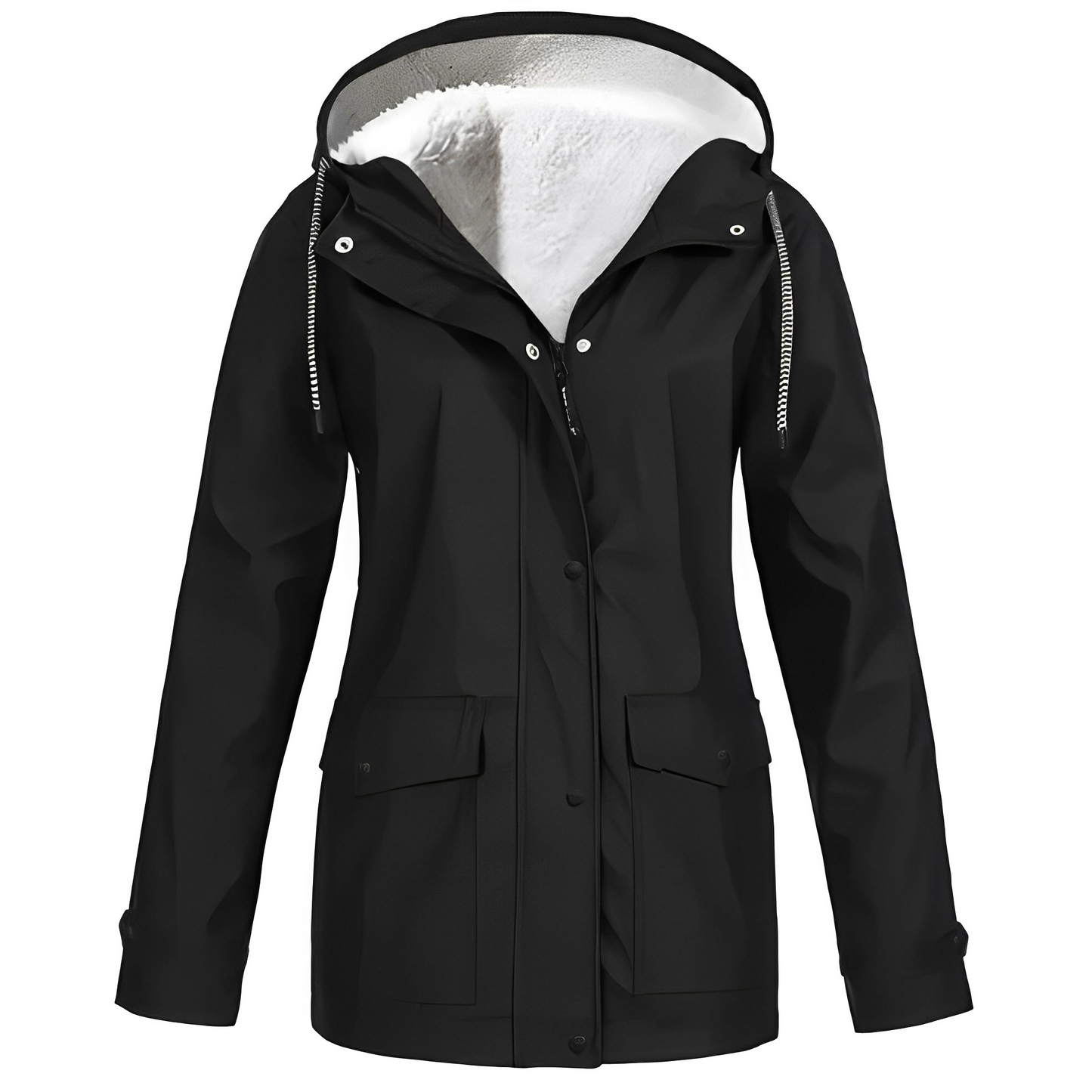 Sherlyn - Chaqueta con capucha y forro polar para exteriores para mujeres