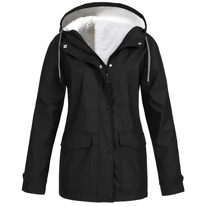 Sherlyn - Chaqueta con capucha y forro polar para exteriores para mujeres