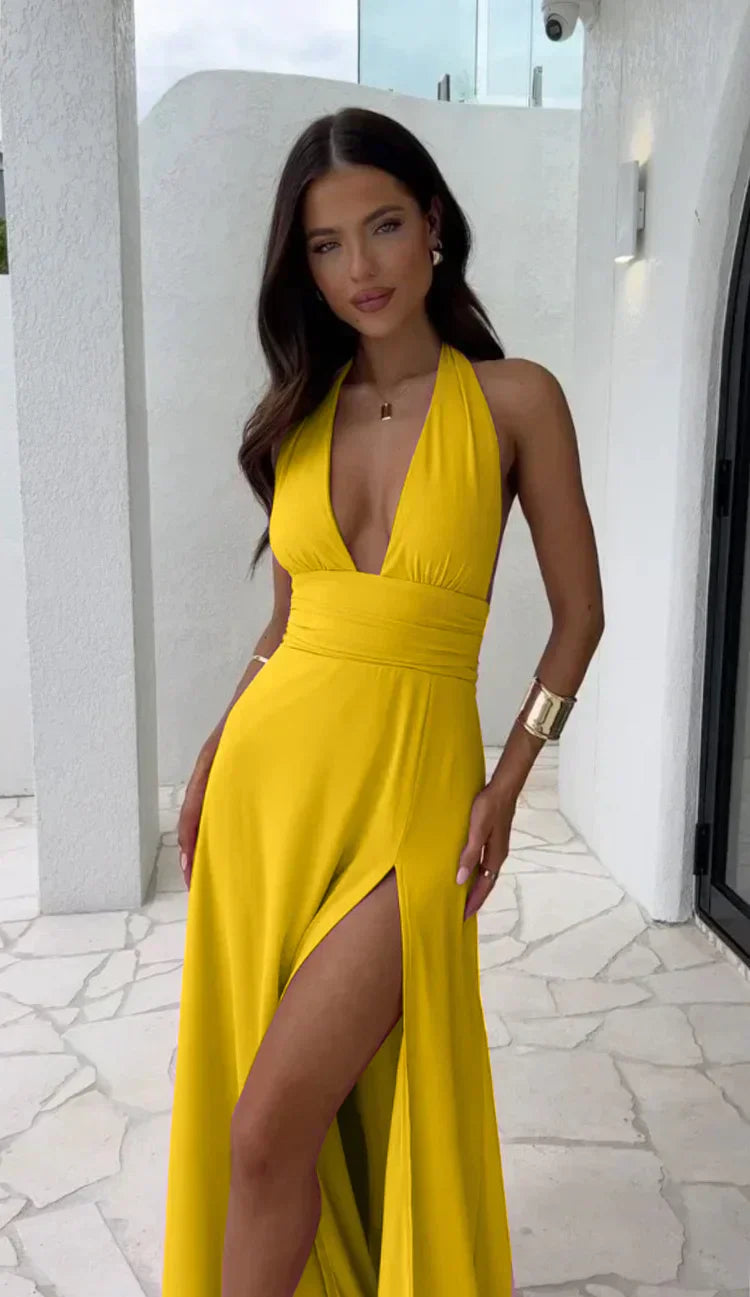 Madison – Vestido con cuello en V profundo