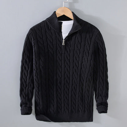 Jerald - Sudadera casual con cremallera parcial para hombres