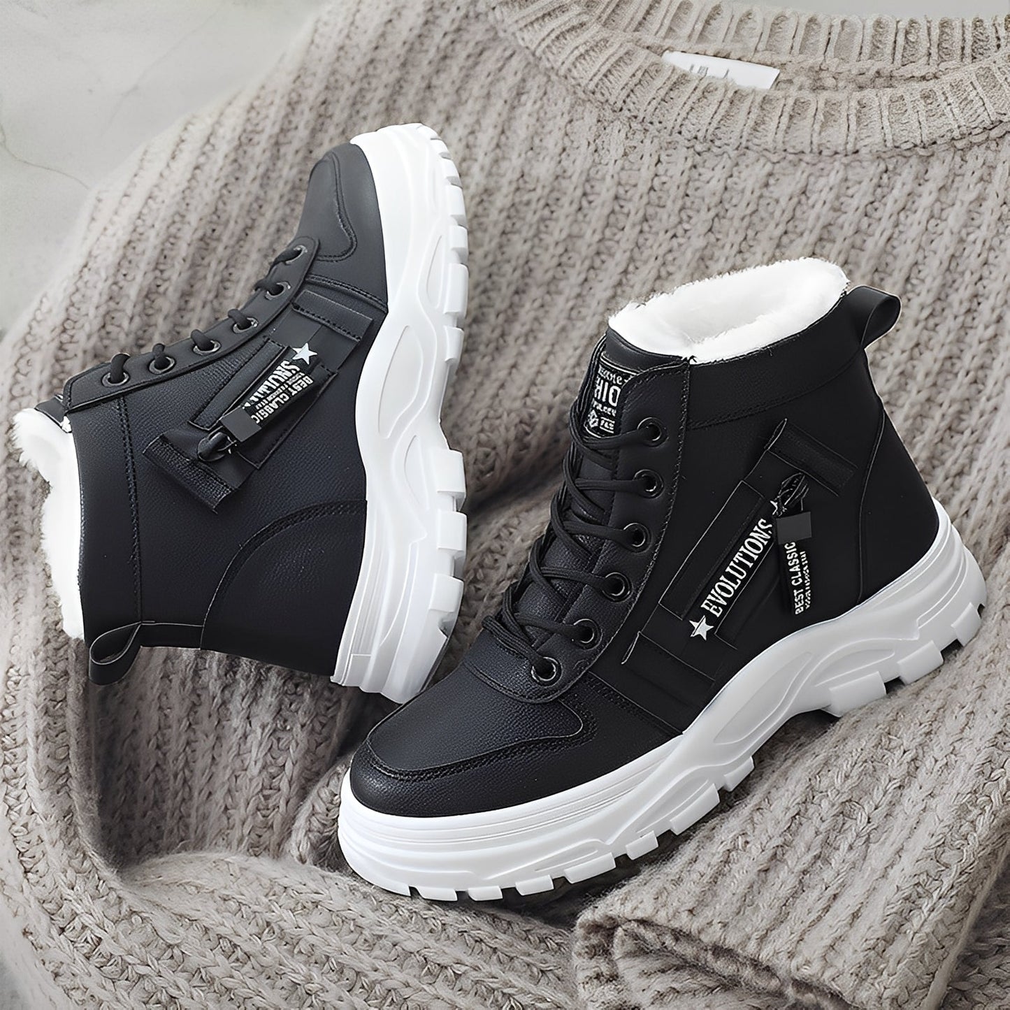 Adamina - Botas altas, cómodas y cálidas para mujer