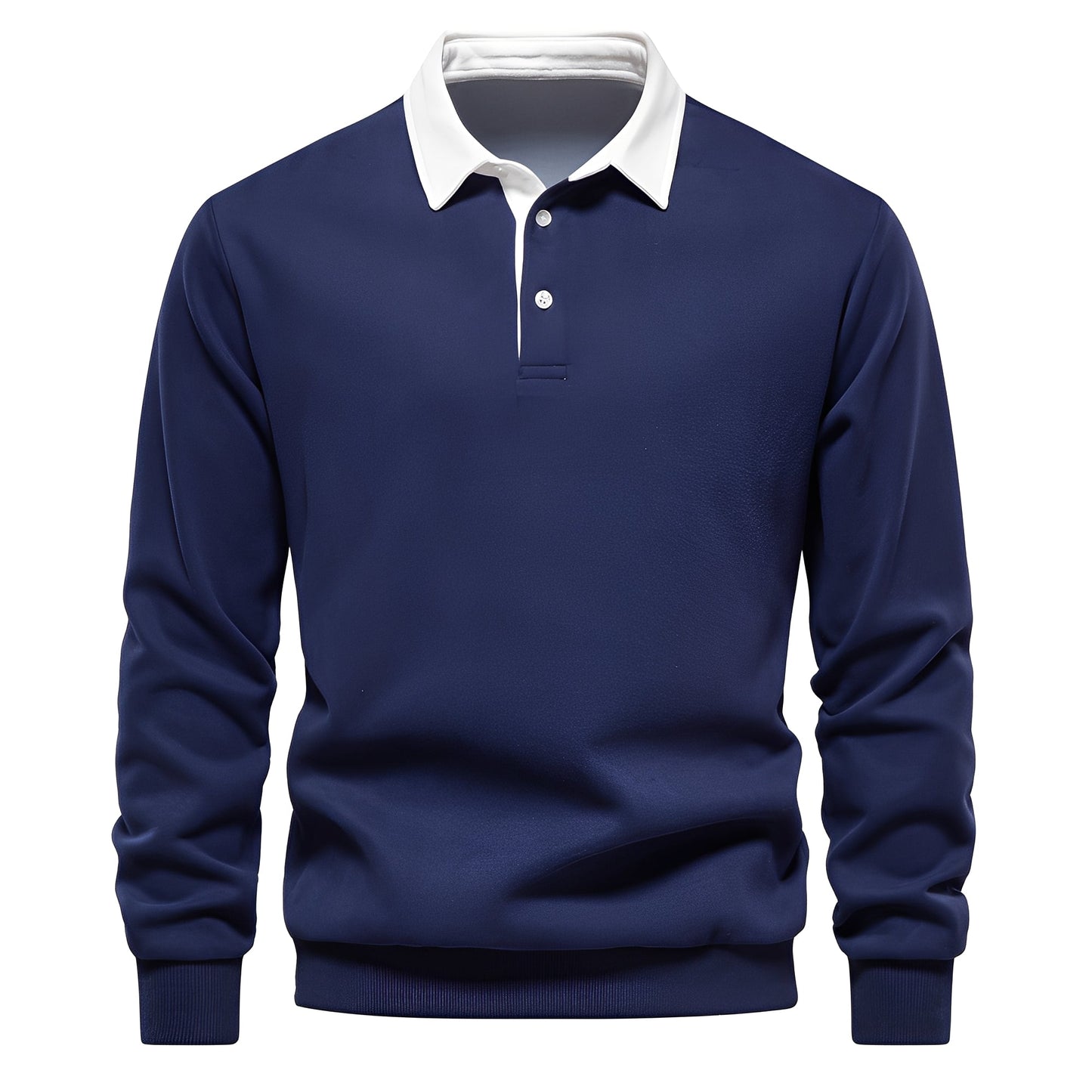 Shelton - Polo para Hombre de Manga Larga Casual