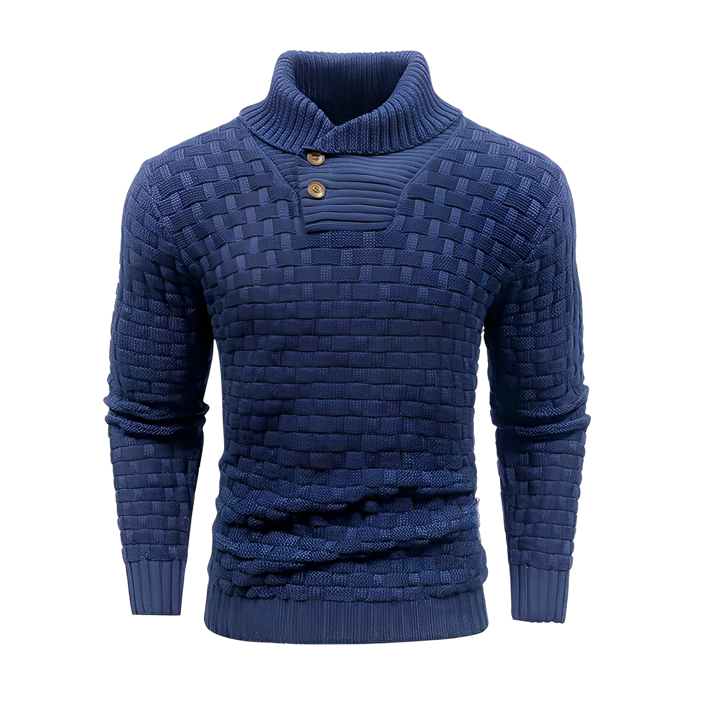 Branson - Suéter de cuello alto para hombres, estilo holgado