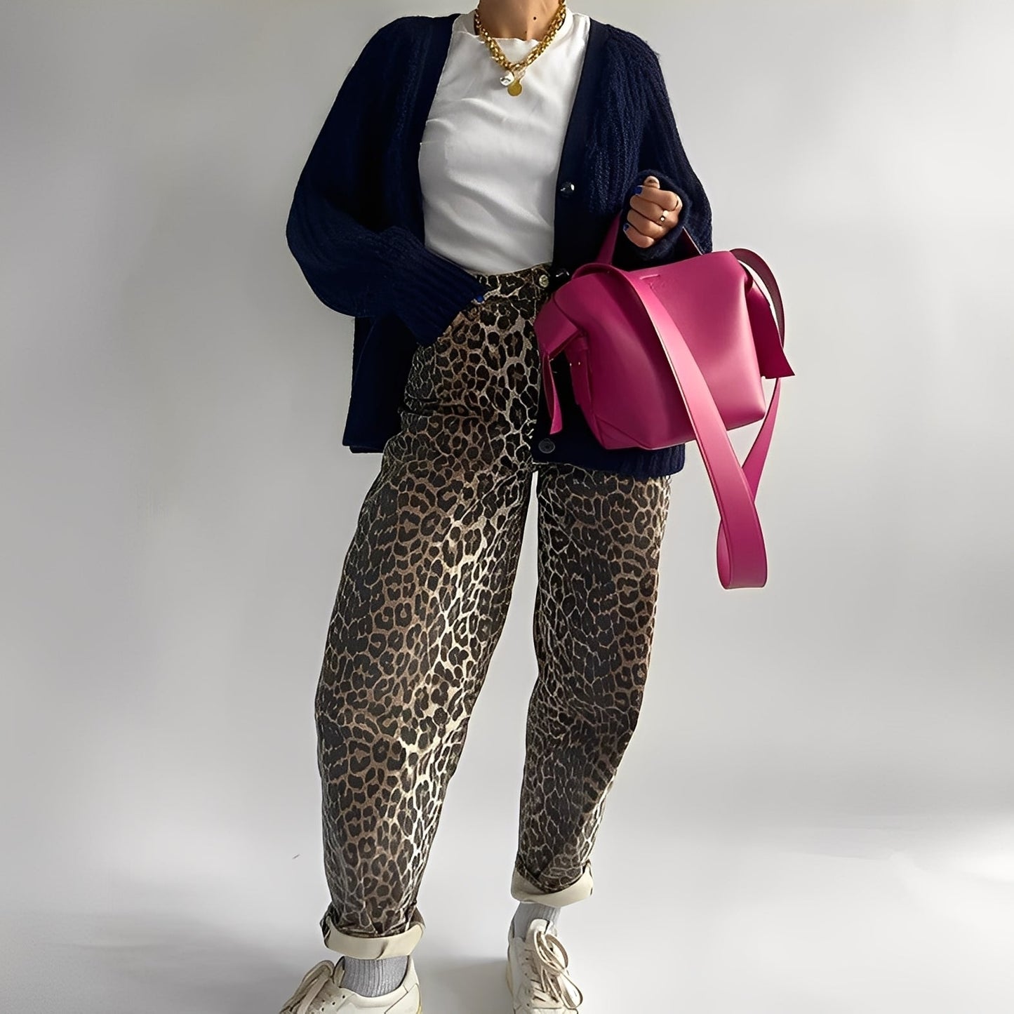 Rowanne - Pantalón clásico de pierna ancha con diseño estampado para mujeres