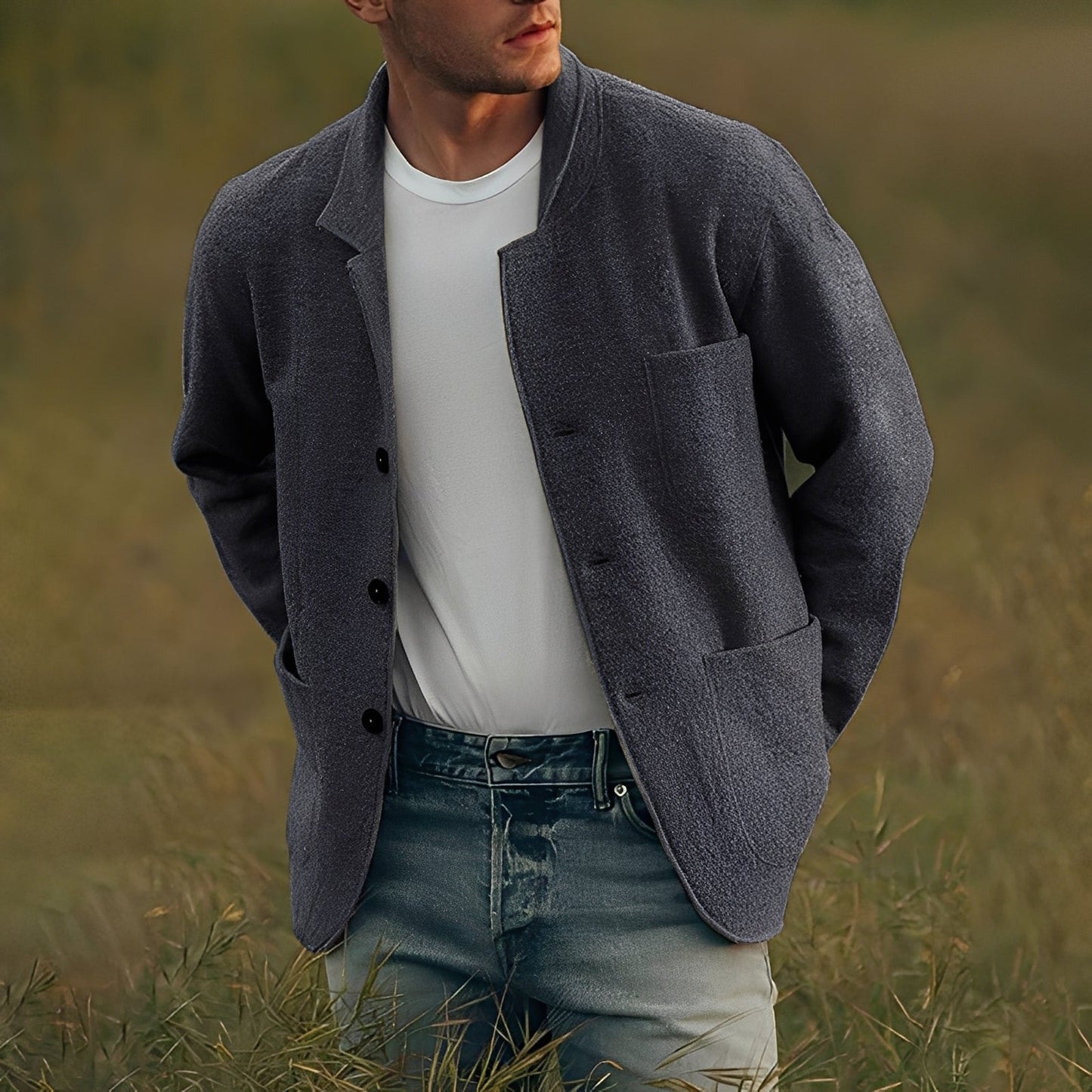 Santiago - Tradicional chaqueta con bolsillos para hombres