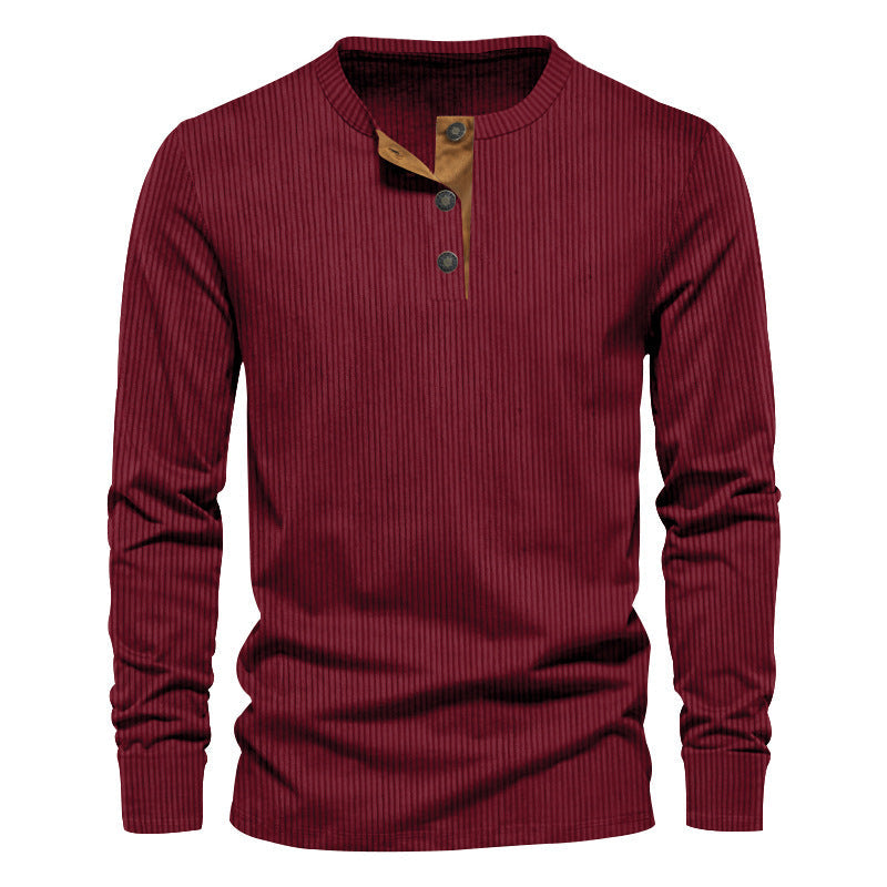 Dwaine - Camisa de Pana de Manga Larga para Hombres