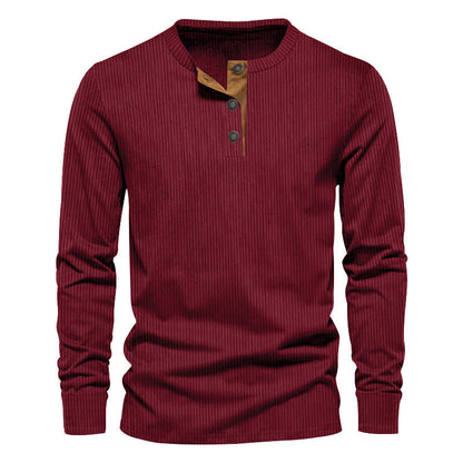 Dwaine - Camisa de Pana de Manga Larga para Hombres