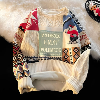 Charles - Suéter navideño elegante y amplio tejido para mujer