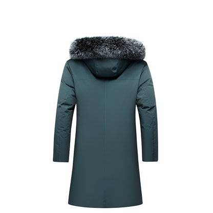 Crosby - Chaqueta de plumas para hombres con capucha de piel