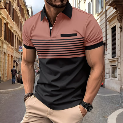 Rayden - Polo masculino de rayas elegante