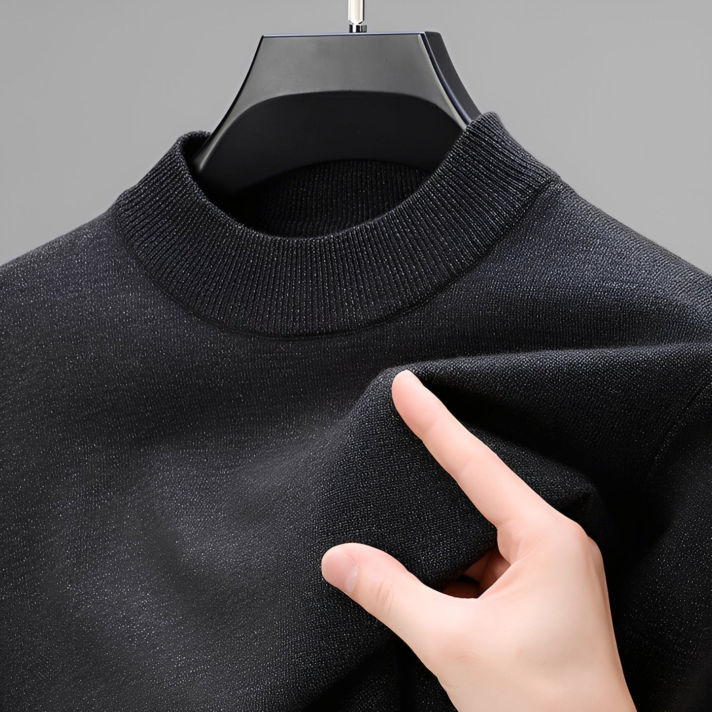 Davis - Suéter casual de cashmere con borde para hombres