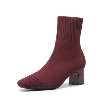 Elisha - Botines cálidos y cómodos con tacón para mujer