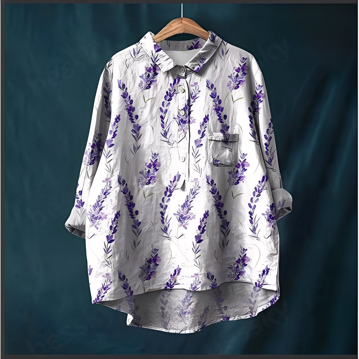 Garance - Blusa básica de manga larga para mujer