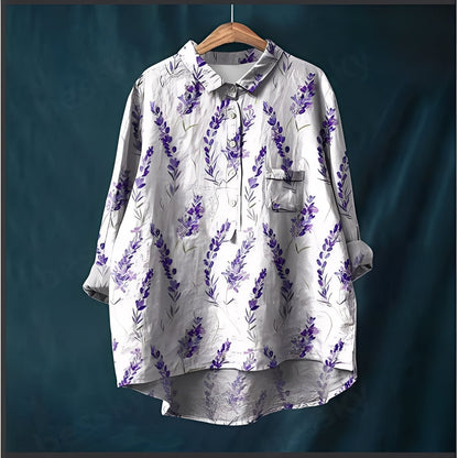 Garance - Blusa básica de manga larga para mujer