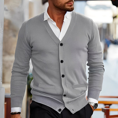 Terence - Suéter de estilo retro con bolsillos para hombres