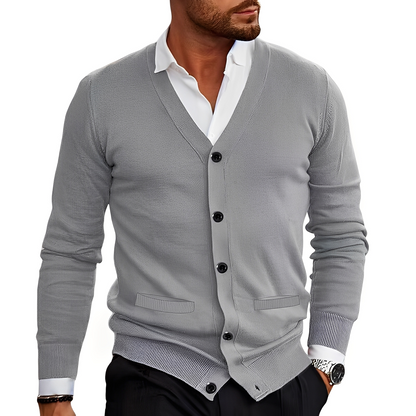 Kyler - Chaqueta de punto moderna con botones para hombres