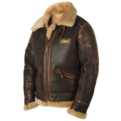 William - Chaqueta retro para hombres, gruesa y cálida