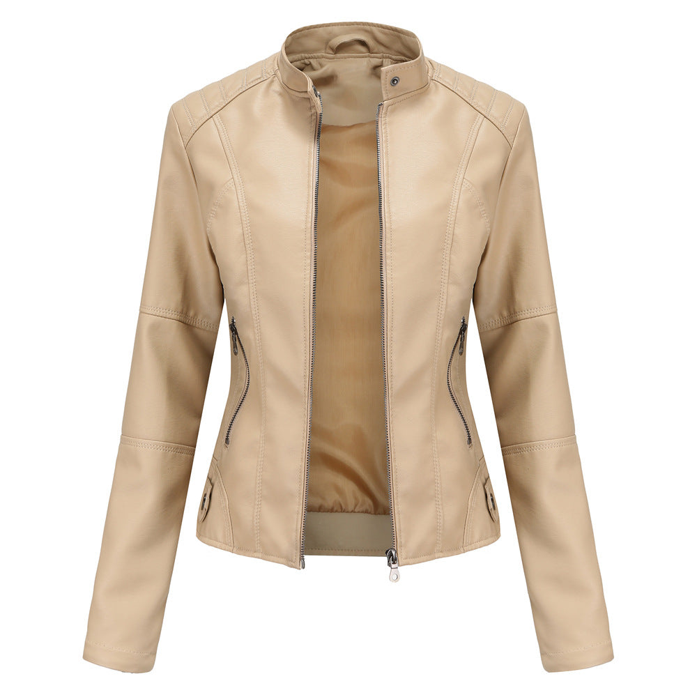 Martha - Chaqueta de cuero elegante y ajustada para mujeres