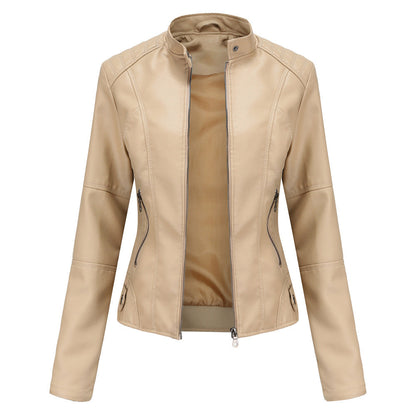 Martha - Chaqueta de cuero elegante y ajustada para mujeres