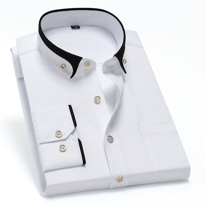 Tanner - Camisa de manga larga con bolsillo para hombres