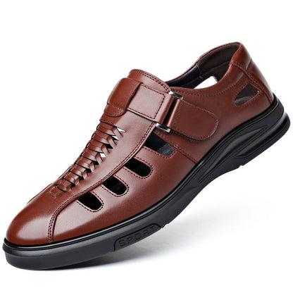 Nelson - Sandalias de cuero perforado para hombres elegantes