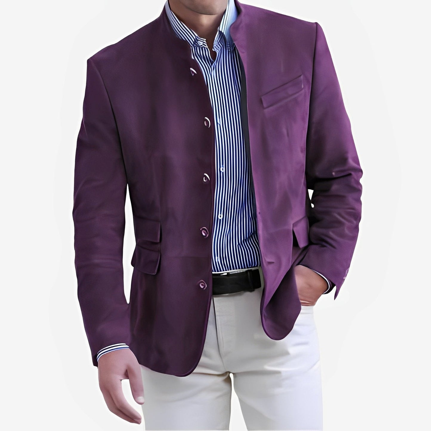 Geoffrey - Chaqueta Casual con Botones para Hombres