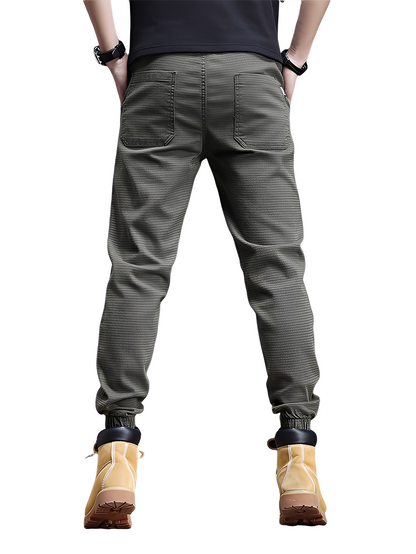 Alvin - Pantalones deportivos de estilo elegante con cordón para hombre
