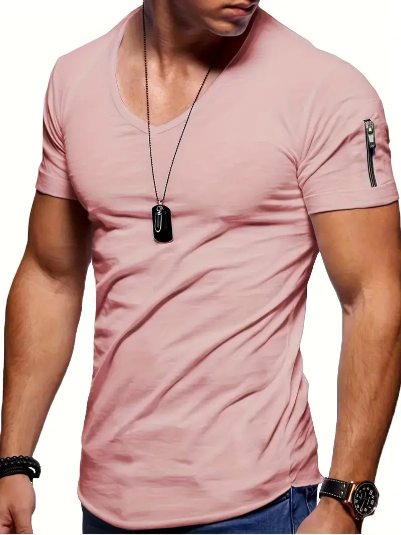 James - Hombres Cuello V Camiseta, Estilo Cómodo