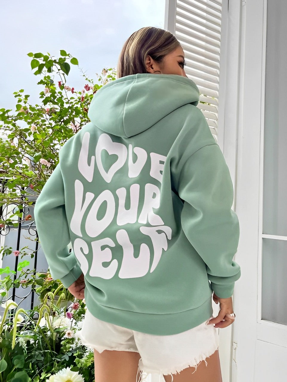 Daria – Hoodie de Algodón Impreso