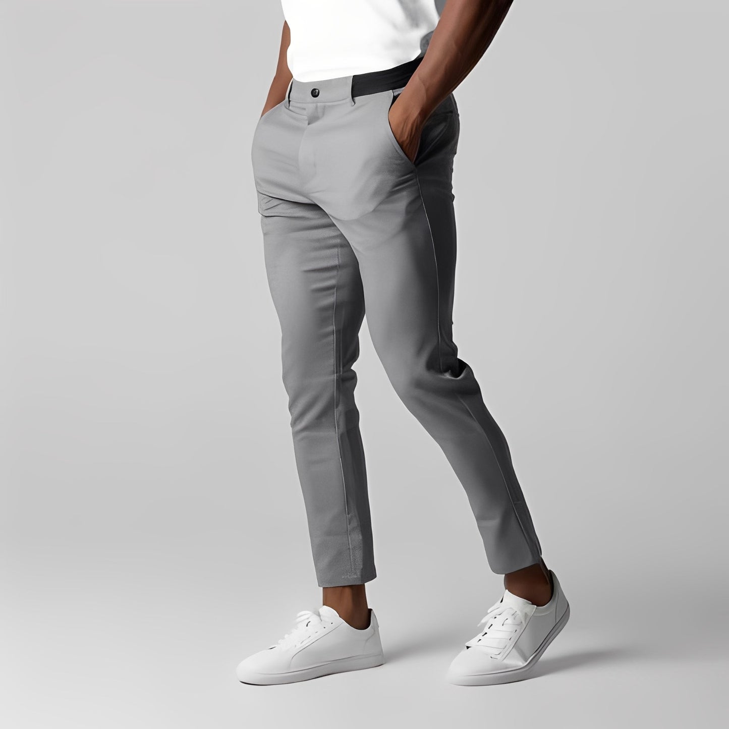 Gwenaël - Pantalón elástico básico para hombre