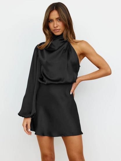 Harlee - Vestido largo de satén para mujer