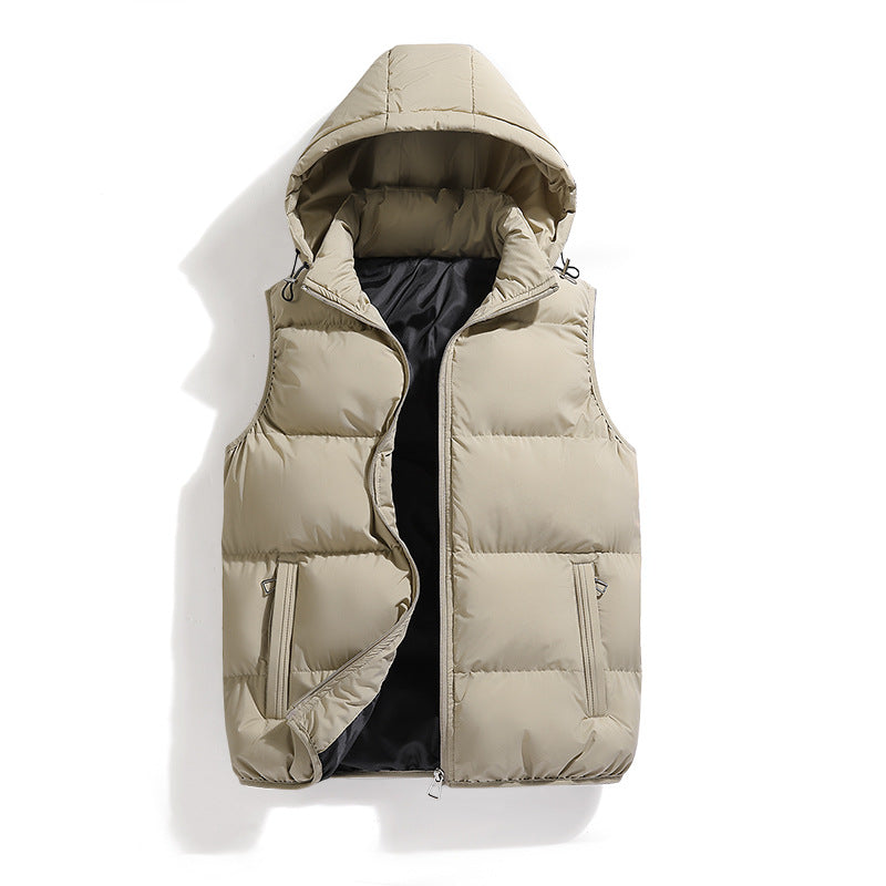 Kenneth - Chaqueta moderna sin mangas y cálida con capucha para hombres