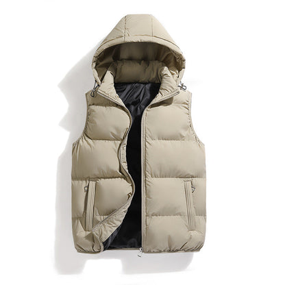 Kenneth - Chaqueta moderna sin mangas y cálida con capucha para hombres