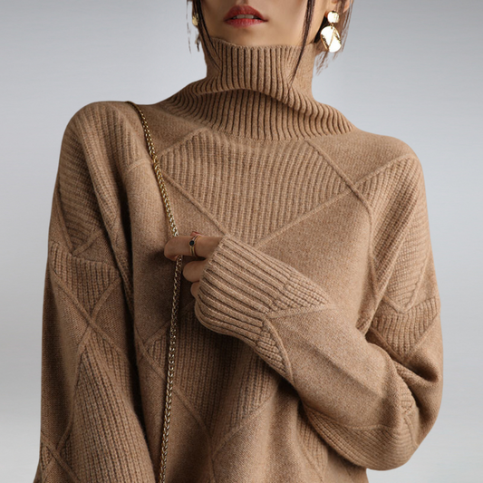 Camille – Suéter de cuello alto de cachemira para mujeres