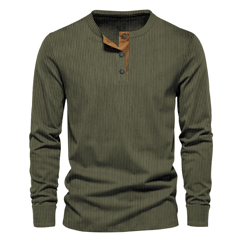 Dwaine - Camisa de Pana de Manga Larga para Hombres