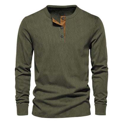 Dwaine - Camisa de Pana de Manga Larga para Hombres