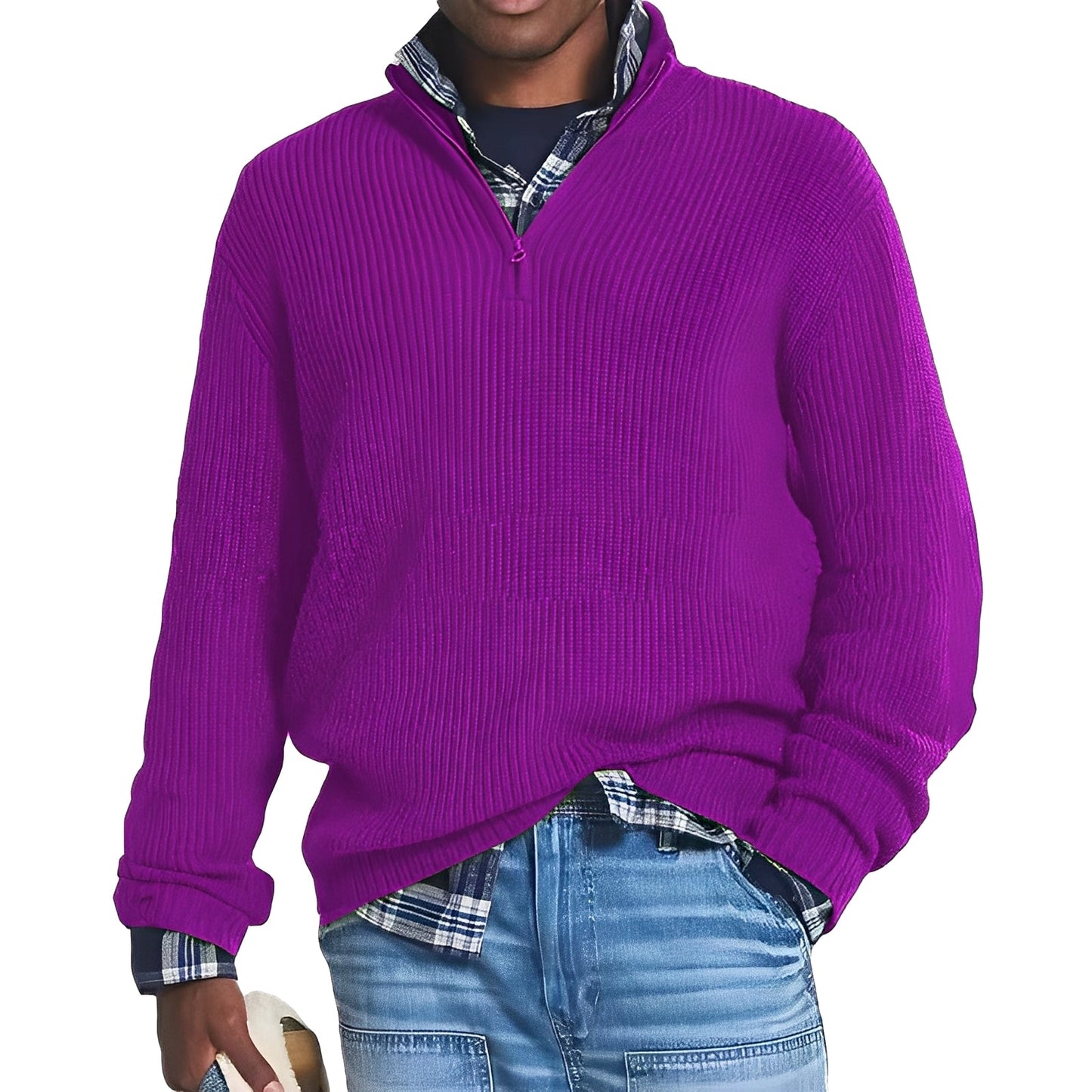 Nickolas - Suéter básico y cómodo para hombre