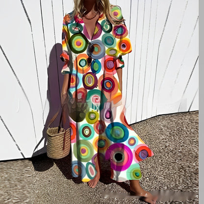 Sana – Vestido Boho Largo con Escote en V