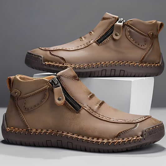 Ferdie - Zapatos modernos y cómodos con cremallera para hombres