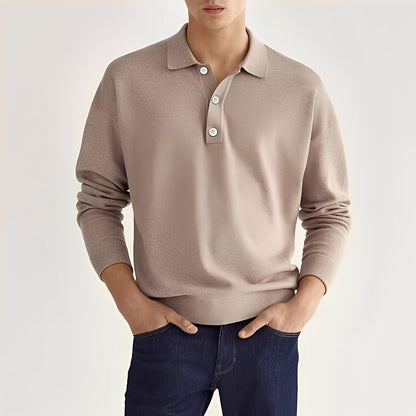 Dominic - Polo Casual de Manga Larga para Hombres