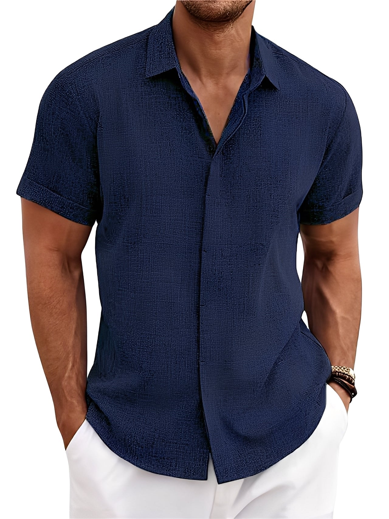 Caelum - Camisa sencilla de manga corta para hombres