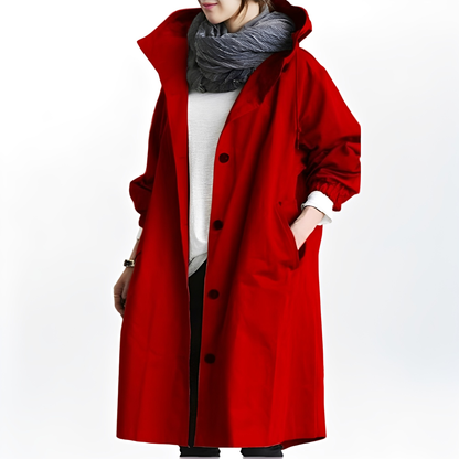 Giselle - Abrigo Impermeable con Capucha para Mujer