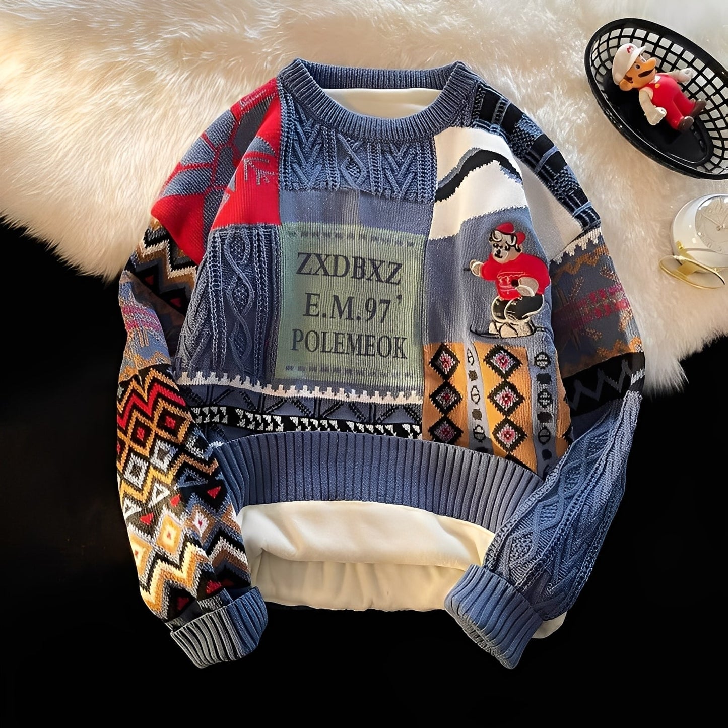 Charles - Suéter navideño elegante y amplio tejido para mujer