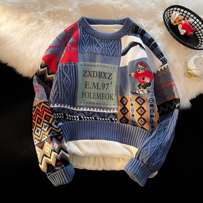 Charles - Suéter navideño elegante y amplio tejido para mujer