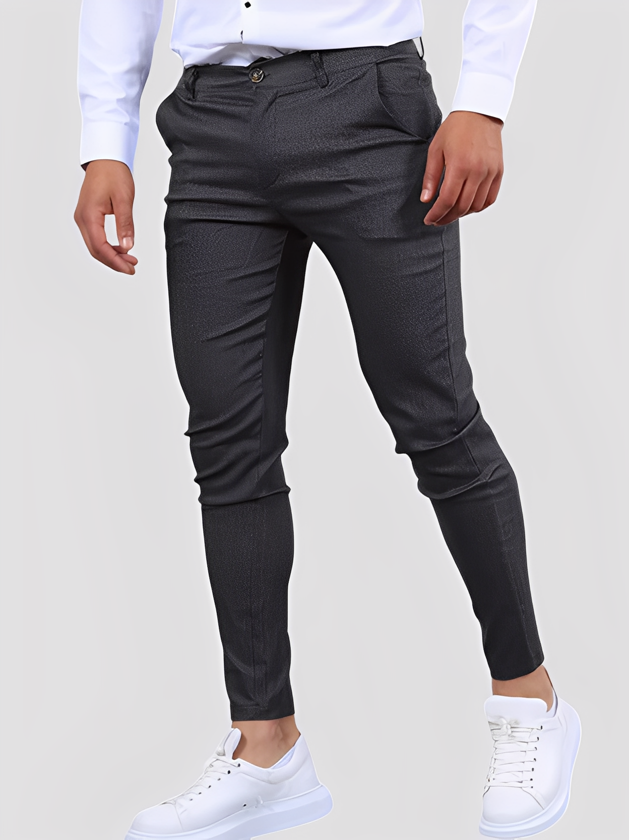 Shelton - Pantalón elástico casual de corte estrecho para hombres
