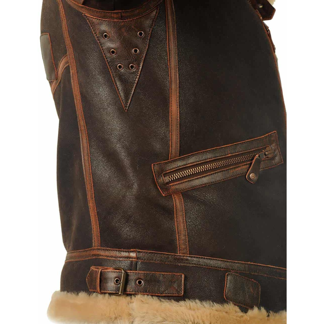 William - Chaqueta retro para hombres, gruesa y cálida